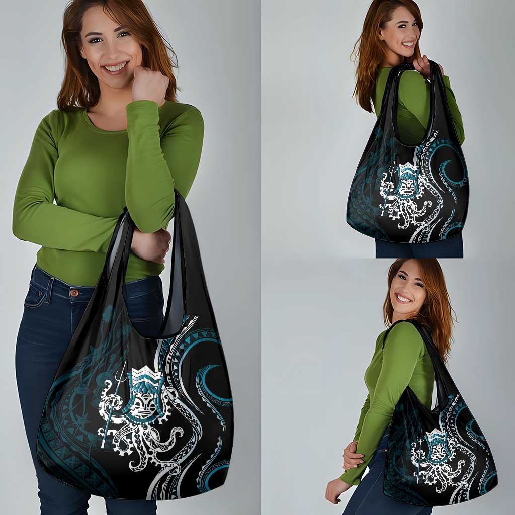 Turquoise Hawaii Kanaloa God Grocery Bag Hawaiian Octopus LT14 - Polynesian Pride