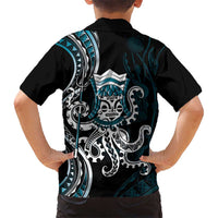 Turquoise Hawaii Kanaloa God Hawaiian Shirt Hawaiian Octopus LT14 - Polynesian Pride
