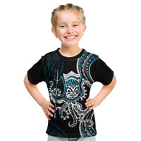 Turquoise Hawaii Kanaloa God Kid T Shirt Hawaiian Octopus LT14 Turquoise - Polynesian Pride