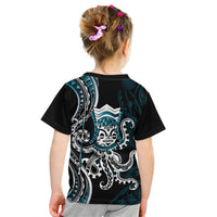 Turquoise Hawaii Kanaloa God Kid T Shirt Hawaiian Octopus LT14 - Polynesian Pride