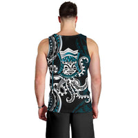 Turquoise Hawaii Kanaloa God Men Tank Top Hawaiian Octopus LT14 - Polynesian Pride