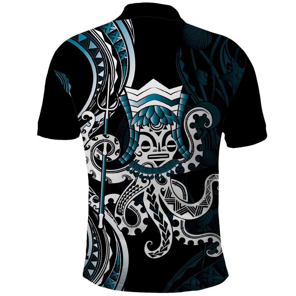 Turquoise Hawaii Kanaloa God Polo Shirt Hawaiian Octopus LT14 - Polynesian Pride