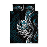 Turquoise Hawaii Kanaloa God Quilt Bed Set Hawaiian Octopus LT14 - Polynesian Pride