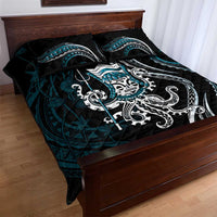 Turquoise Hawaii Kanaloa God Quilt Bed Set Hawaiian Octopus LT14 - Polynesian Pride