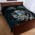 Turquoise Hawaii Kanaloa God Quilt Bed Set Hawaiian Octopus