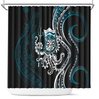 Turquoise Hawaii Kanaloa God Shower Curtain Hawaiian Octopus LT14 Turquoise - Polynesian Pride