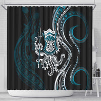 Turquoise Hawaii Kanaloa God Shower Curtain Hawaiian Octopus LT14 - Polynesian Pride