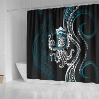 Turquoise Hawaii Kanaloa God Shower Curtain Hawaiian Octopus LT14 - Polynesian Pride