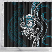 Turquoise Hawaii Kanaloa God Shower Curtain Hawaiian Octopus LT14 - Polynesian Pride