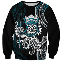 Turquoise Hawaii Kanaloa God Sweatshirt Hawaiian Octopus LT14 Unisex Turquoise - Polynesian Pride