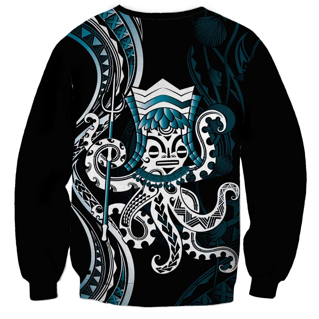 Turquoise Hawaii Kanaloa God Sweatshirt Hawaiian Octopus LT14 - Polynesian Pride