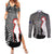 New Zealand ANZAC Day Couples Matching Summer Maxi Dress and Long Sleeve Button Shirt 25th April Silver Fern With Poppy