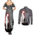 New Zealand ANZAC Day Couples Matching Summer Maxi Dress and Long Sleeve Button Shirt 25th April Silver Fern With Poppy