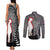 New Zealand ANZAC Day Couples Matching Tank Maxi Dress and Long Sleeve Button Shirt 25th April Silver Fern With Poppy