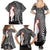 New Zealand ANZAC Day Family Matching Summer Maxi Dress and Hawaiian Shirt 25th April Silver Fern With Poppy