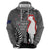 New Zealand ANZAC Day Hoodie 25th April Silver Fern With Poppy