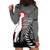 New Zealand ANZAC Day Hoodie Dress 25th April Silver Fern With Poppy