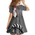 New Zealand ANZAC Day Kid Short Sleeve Dress 25th April Silver Fern With Poppy