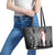 New Zealand ANZAC Day Leather Tote Bag 25th April Silver Fern With Poppy