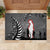 New Zealand ANZAC Day Rubber Doormat 25th April Silver Fern With Poppy