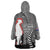 New Zealand ANZAC Day Wearable Blanket Hoodie 25th April Silver Fern With Poppy