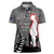 New Zealand ANZAC Day Women Polo Shirt 25th April Silver Fern With Poppy