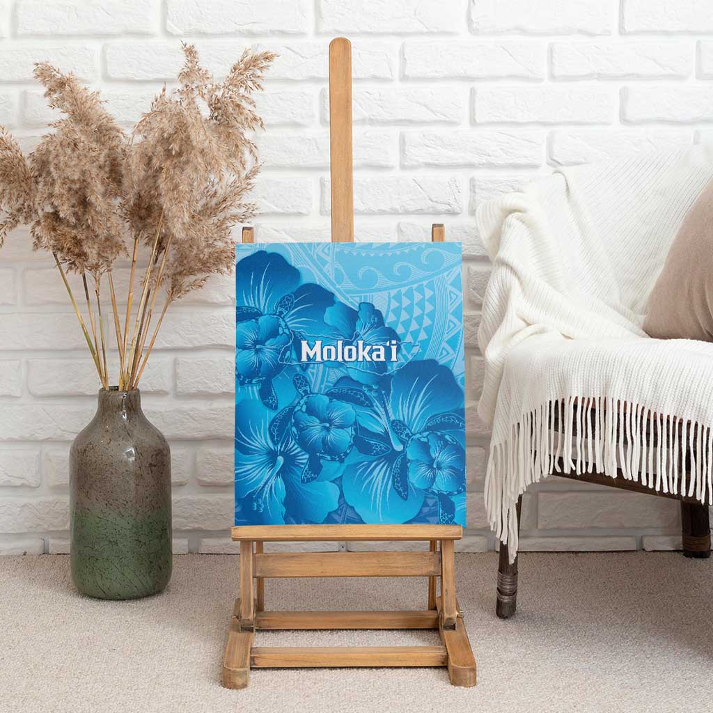 Aloha Hawaii Molokai Island Canvas Wall Art Hibiscus Tribal Honu Hawaiian Tattoo LT14 - Polynesian Pride