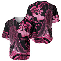 Aloha Hawaii Maui Baseball Jersey Valley Isle Humpback Whale Black LT14 - Polynesian Pride
