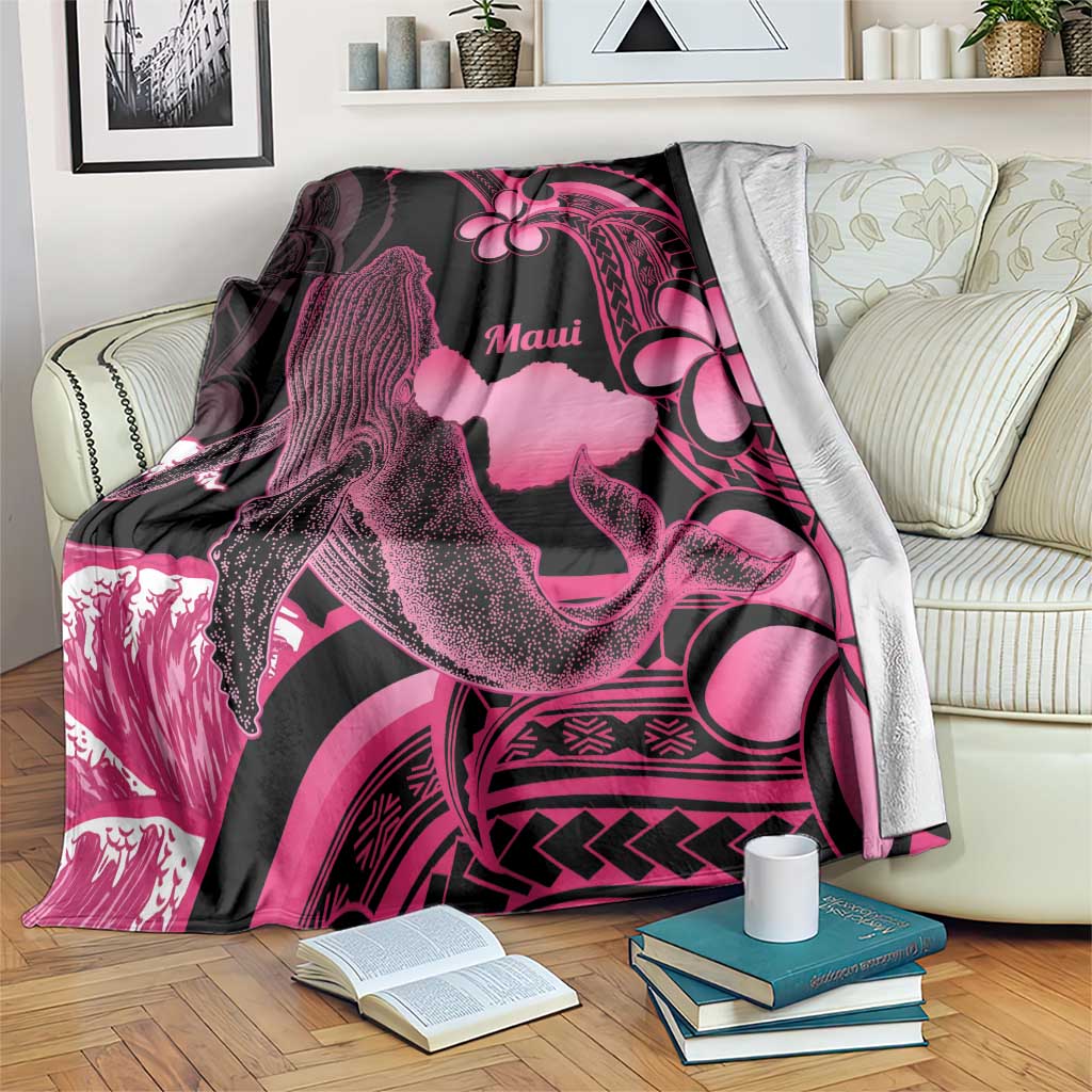 Aloha Hawaii Maui Blanket Valley Isle Humpback Whale Black LT14 Black - Polynesian Pride