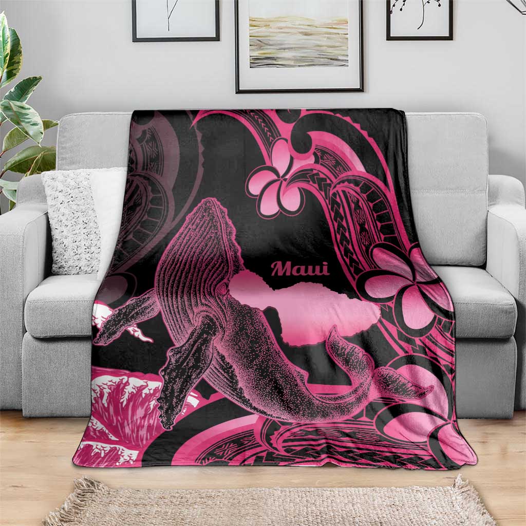 Aloha Hawaii Maui Blanket Valley Isle Humpback Whale Black LT14 - Polynesian Pride