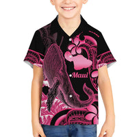 Aloha Hawaii Maui Hawaiian Shirt Valley Isle Humpback Whale Black LT14 - Polynesian Pride