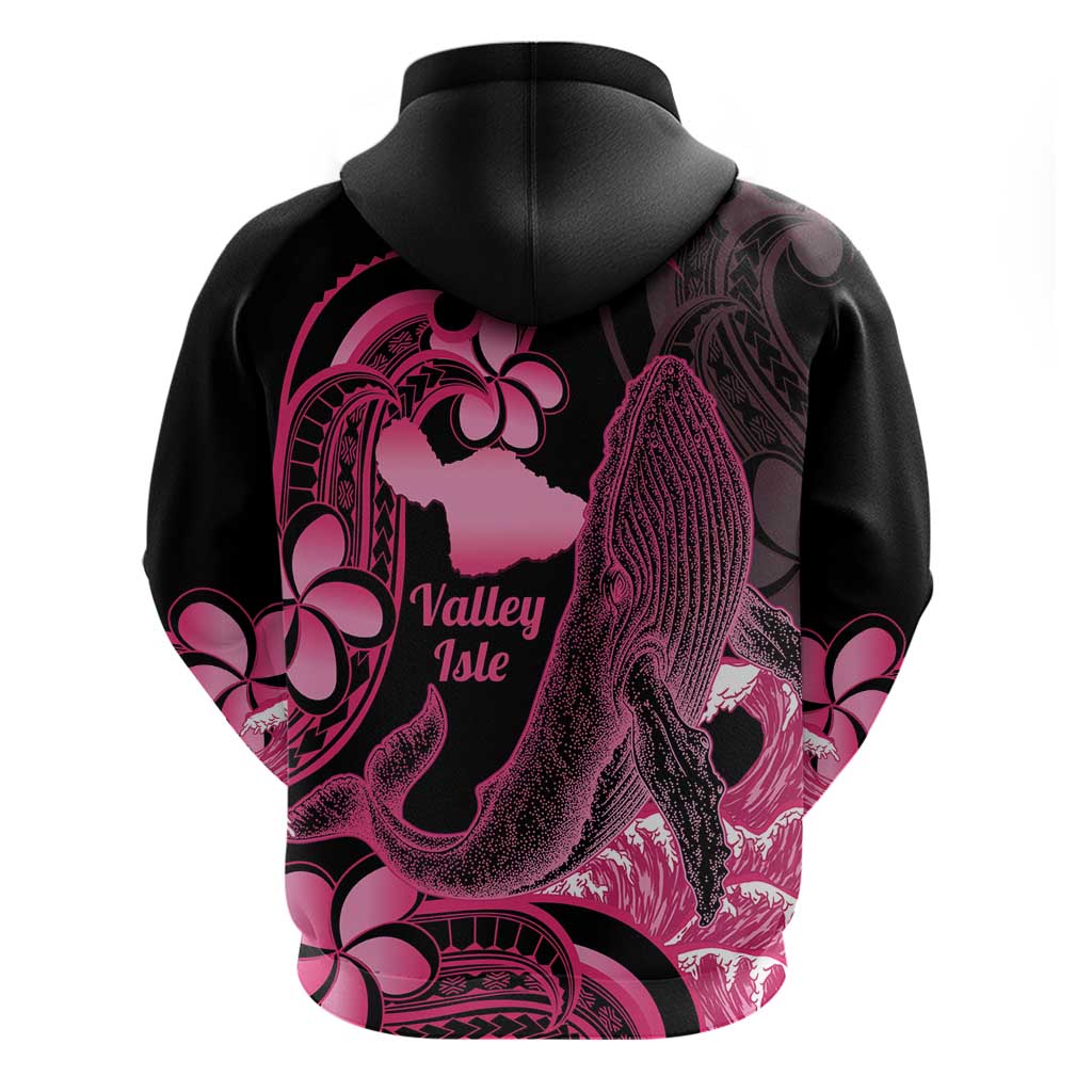Aloha Hawaii Maui Hoodie Valley Isle Humpback Whale Black LT14 - Polynesian Pride