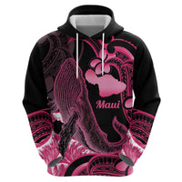 Aloha Hawaii Maui Hoodie Valley Isle Humpback Whale Black LT14 - Polynesian Pride