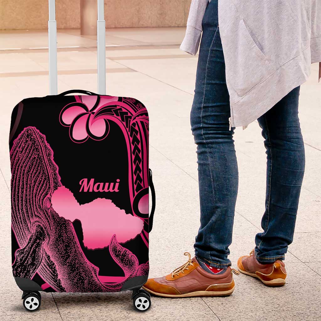 Aloha Hawaii Maui Luggage Cover Valley Isle Humpback Whale Black LT14 Black - Polynesian Pride
