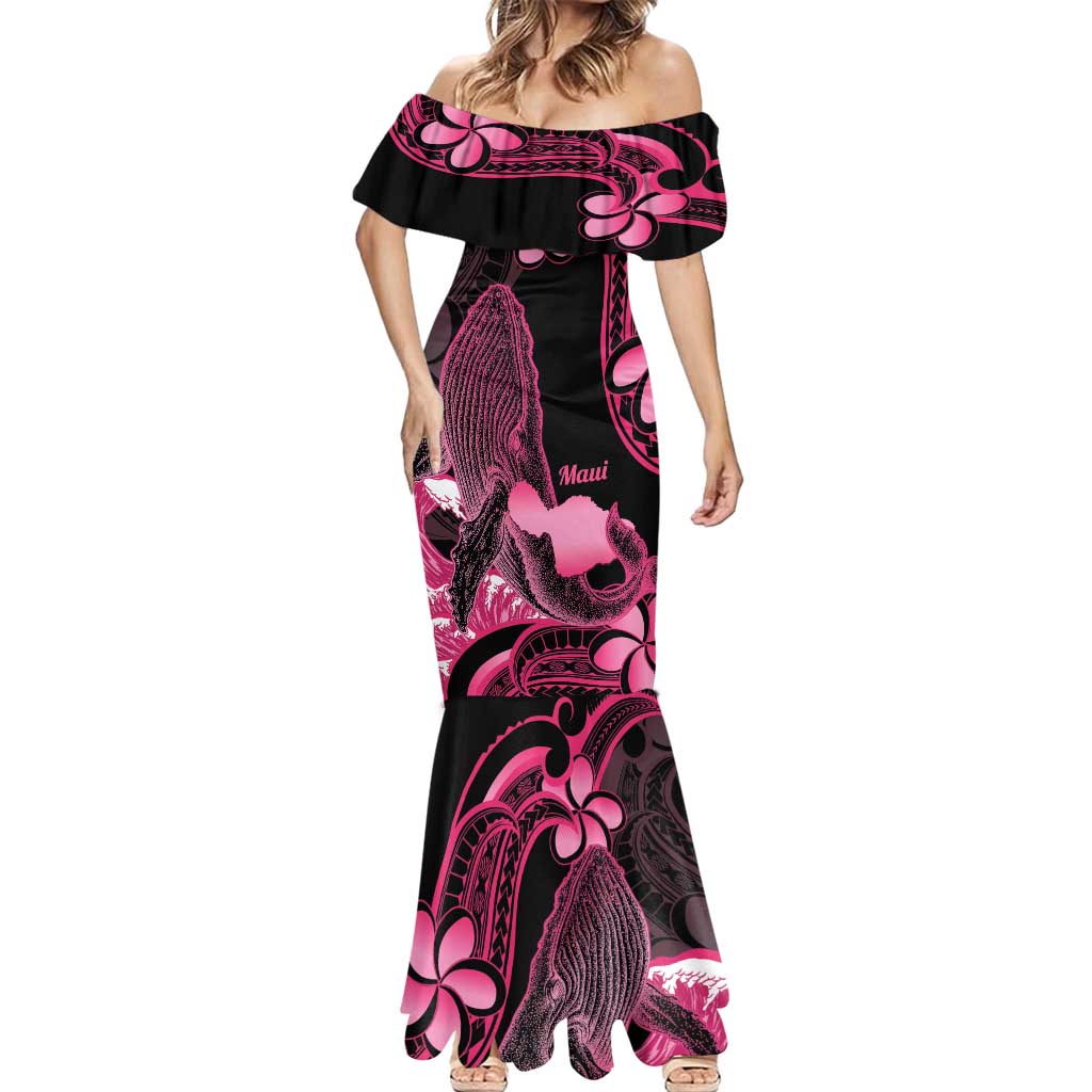 Aloha Hawaii Maui Mermaid Dress Valley Isle Humpback Whale Black LT14 - Polynesian Pride