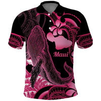 Aloha Hawaii Maui Polo Shirt Valley Isle Humpback Whale Black LT14 Black - Polynesian Pride