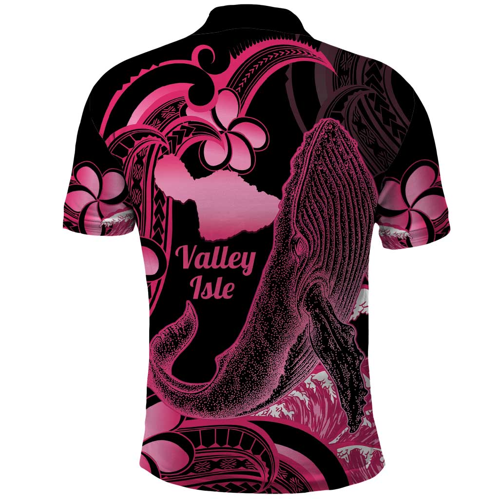 Aloha Hawaii Maui Polo Shirt Valley Isle Humpback Whale Black LT14 - Polynesian Pride
