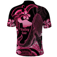 Aloha Hawaii Maui Polo Shirt Valley Isle Humpback Whale Black LT14 - Polynesian Pride