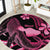 Aloha Hawaii Maui Round Carpet Valley Isle Humpback Whale Black