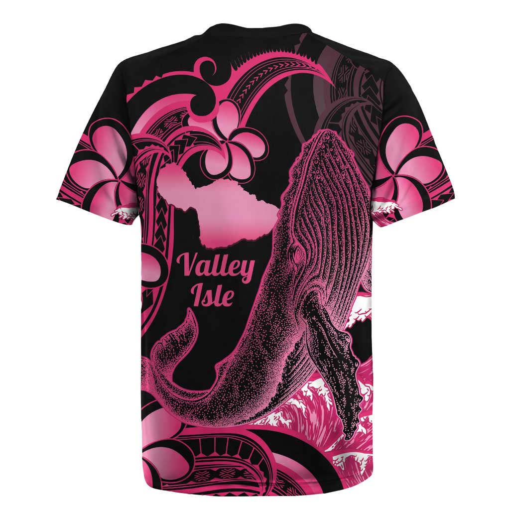 Aloha Hawaii Maui Rugby Jersey Valley Isle Humpback Whale Black LT14 - Polynesian Pride