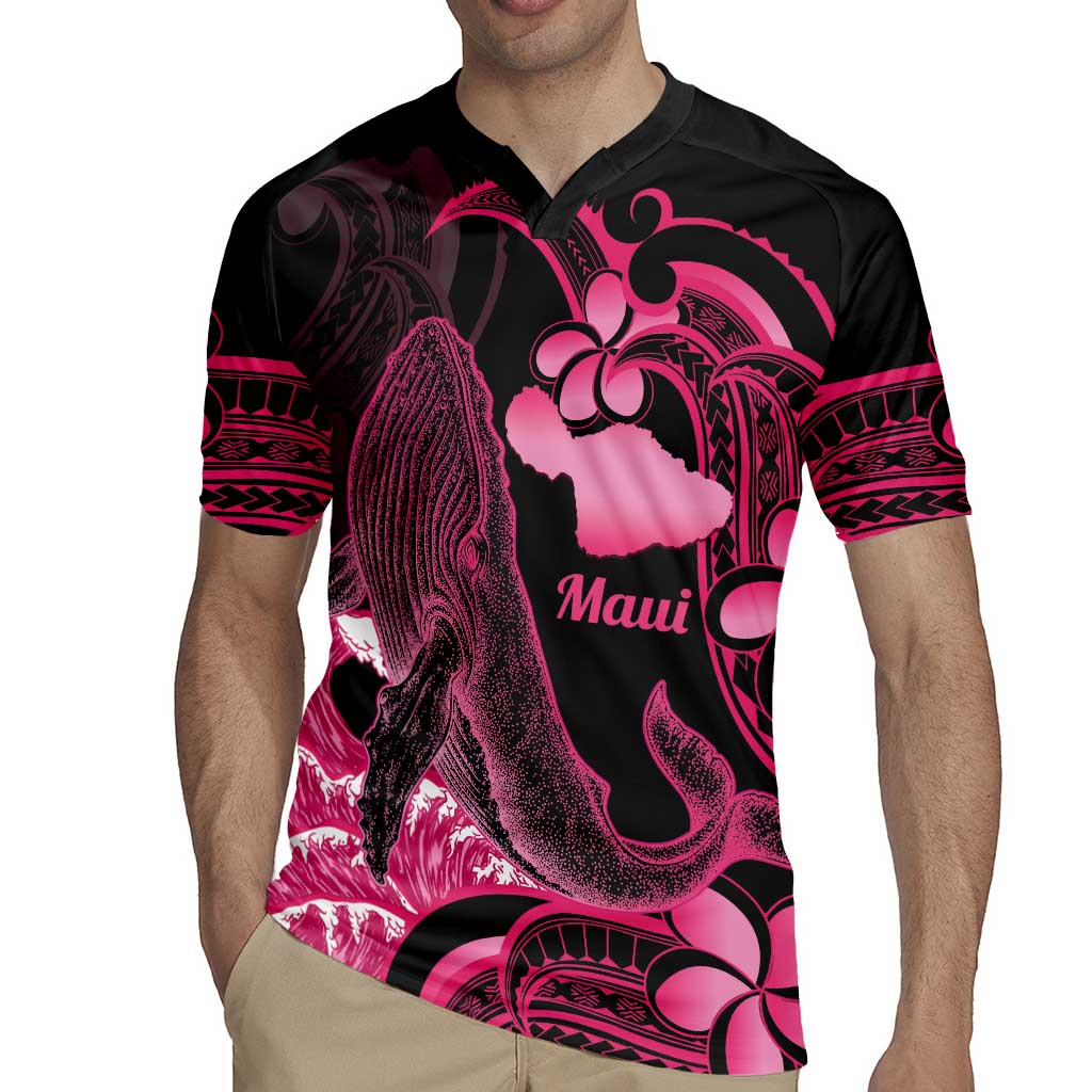 Aloha Hawaii Maui Rugby Jersey Valley Isle Humpback Whale Black LT14 - Polynesian Pride