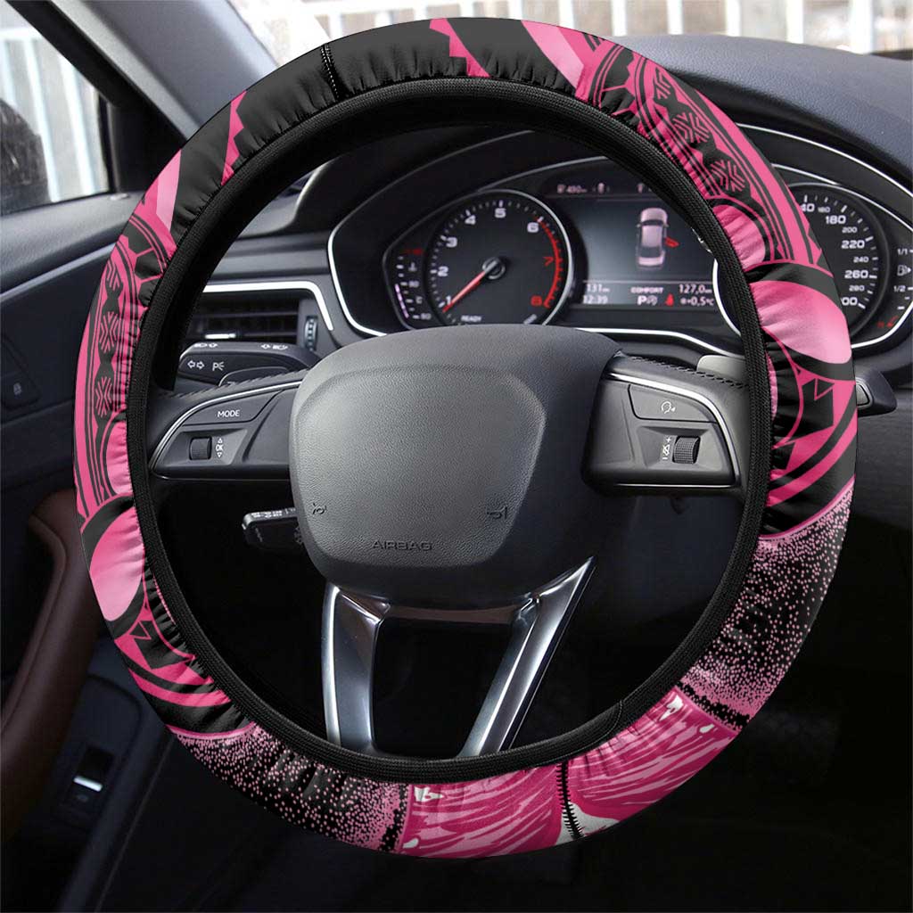 Aloha Hawaii Maui Steering Wheel Cover Valley Isle Humpback Whale Black LT14 - Polynesian Pride