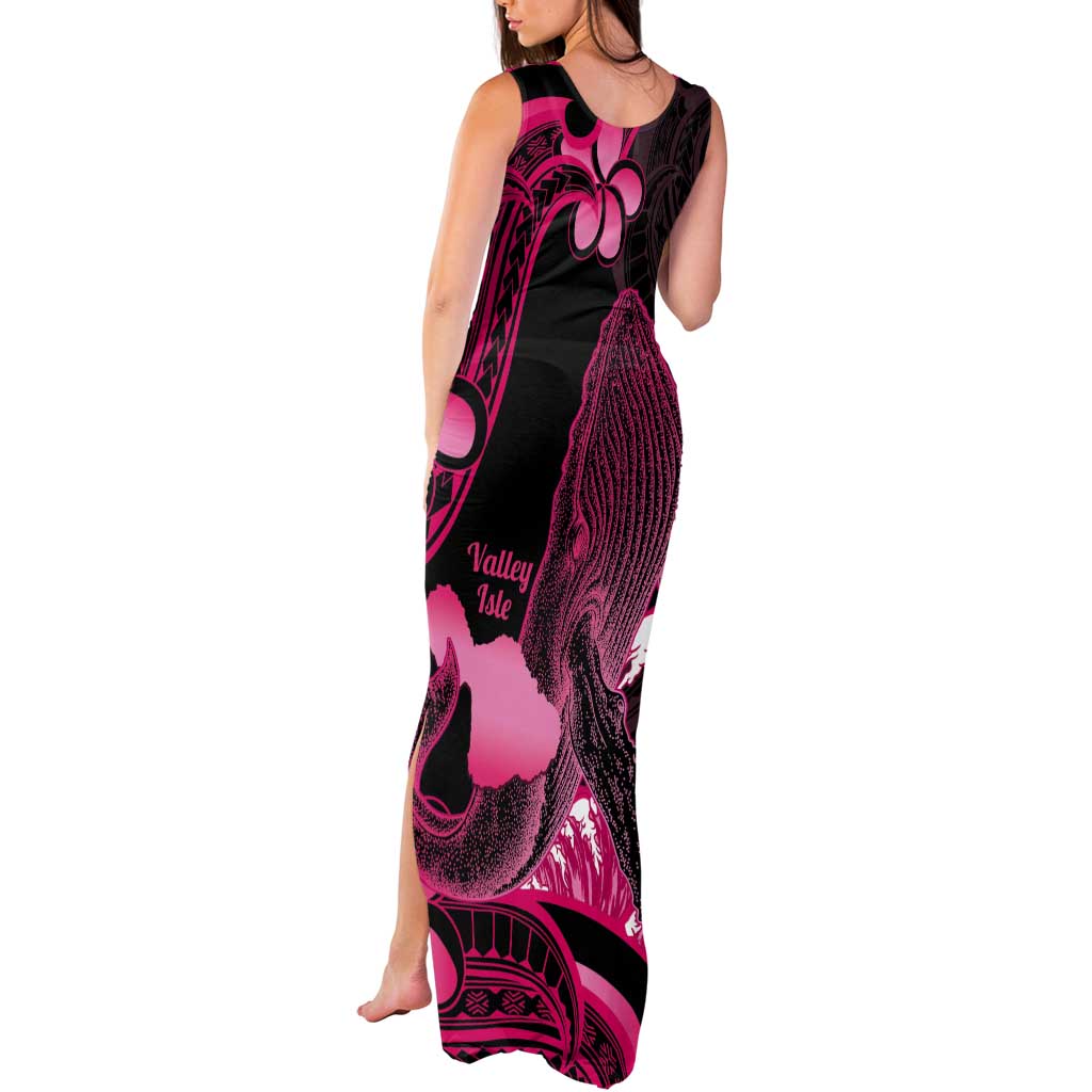 Aloha Hawaii Maui Tank Maxi Dress Valley Isle Humpback Whale Black LT14 - Polynesian Pride
