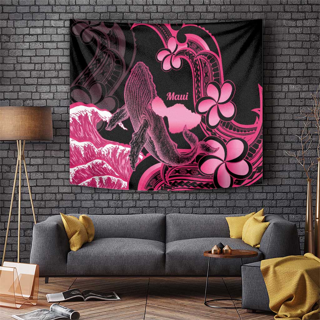 Aloha Hawaii Maui Tapestry Valley Isle Humpback Whale Black LT14 Black - Polynesian Pride