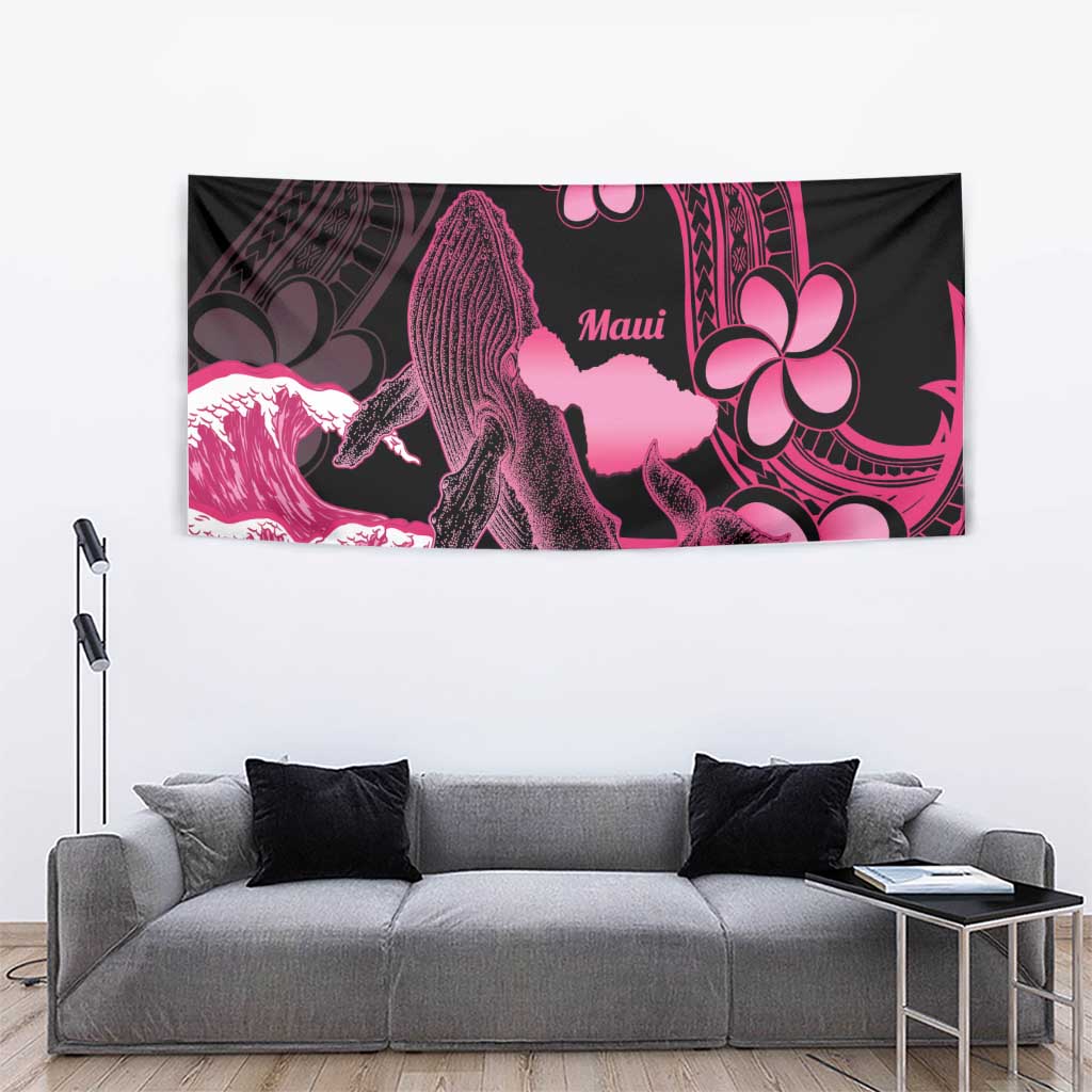 Aloha Hawaii Maui Tapestry Valley Isle Humpback Whale Black LT14 - Polynesian Pride