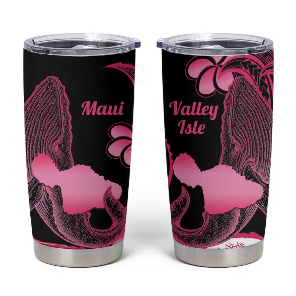 Aloha Hawaii Maui Tumbler Cup Valley Isle Humpback Whale Black LT14 Black - Polynesian Pride