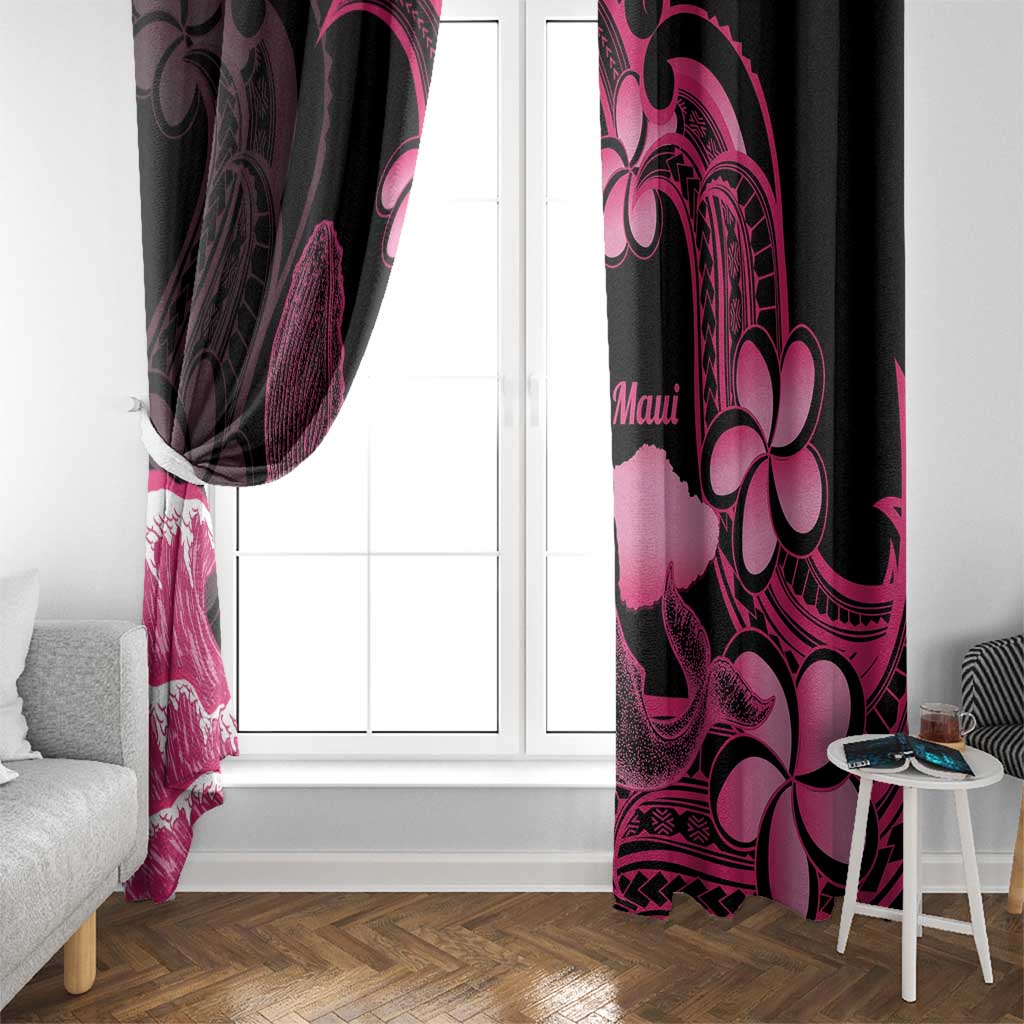 Aloha Hawaii Maui Window Curtain Valley Isle Humpback Whale Black LT14 - Polynesian Pride