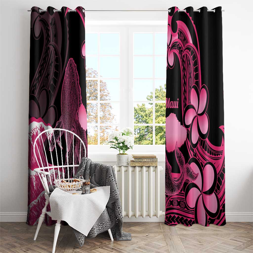 Aloha Hawaii Maui Window Curtain Valley Isle Humpback Whale Black LT14 - Polynesian Pride