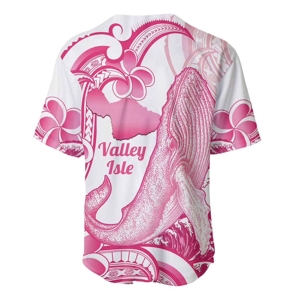 Aloha Hawaii Maui Baseball Jersey Valley Isle Humpback Whale White LT14 - Polynesian Pride