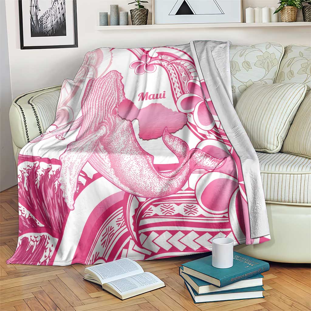 Aloha Hawaii Maui Blanket Valley Isle Humpback Whale White LT14 White - Polynesian Pride